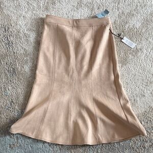 Elegant tan suede Women's Skirt